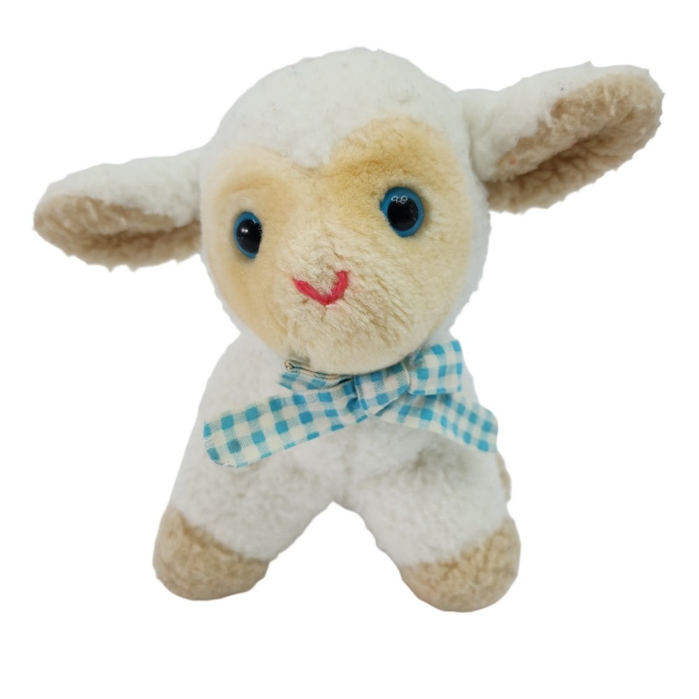 Vintage 1982 Dakin Wind‎ Up Musical Lamb Plush White Sheep Tested working